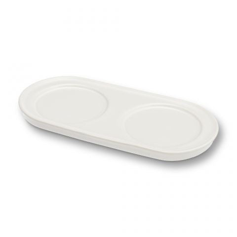 Lafco ceramic tray for hand care, elegant white home accessory with smooth finish, ideal for organizing hand lotions or small items.