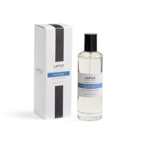 Lafco Odor Removing Room Mist 4oz bottle, freshening spray for home air with natural scent, shown in the image.