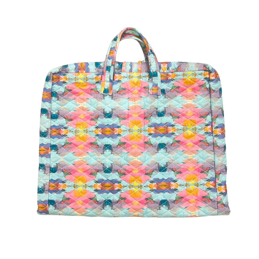 Laura Park Designs Antigua Smile Garment Bag, stylish travel gift with a cheerful smile print and durable fabric.