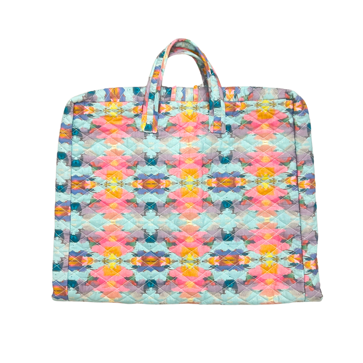 Laura Park Designs Antigua Smile Garment Bag, stylish travel gift with a cheerful smile print and durable fabric.