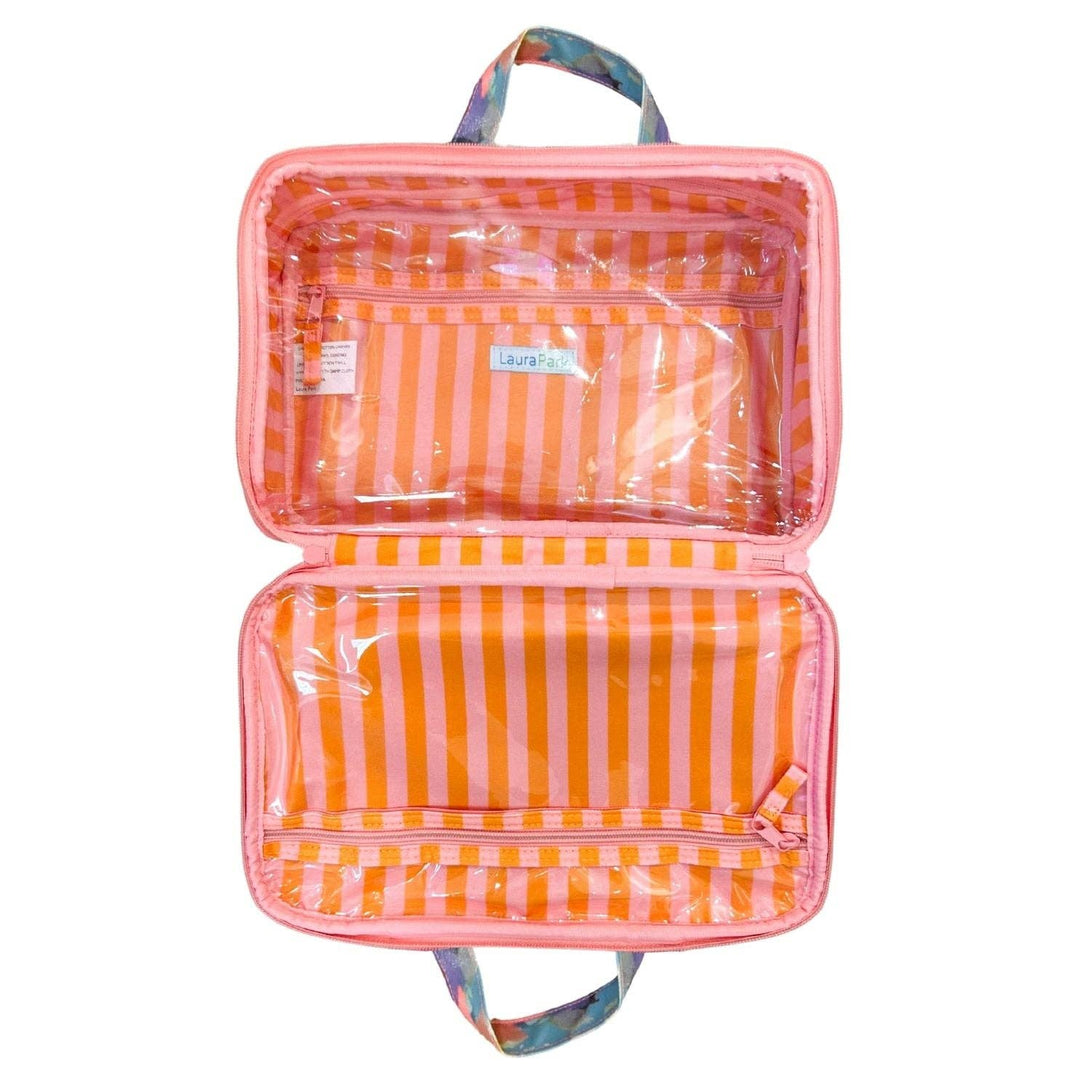 Laura Park Designs Antigua Smile Travel Case, a stylish gift box with a cheerful smile design for travel accessories.