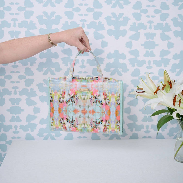 Laura Park Designs Brooks Ave Hanging Travel Case, stylish gift travel organizer with multiple compartments and secure hanging hook.