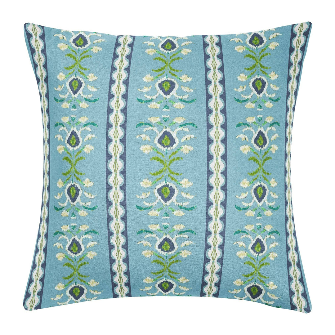 Rosemary Stripe French Blue pillow by Laura Park Designs, featuring blue and white striped fabric, perfect for home decor.