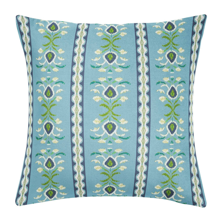 Rosemary Stripe French Blue pillow by Laura Park Designs, featuring blue and white striped fabric, perfect for home decor.