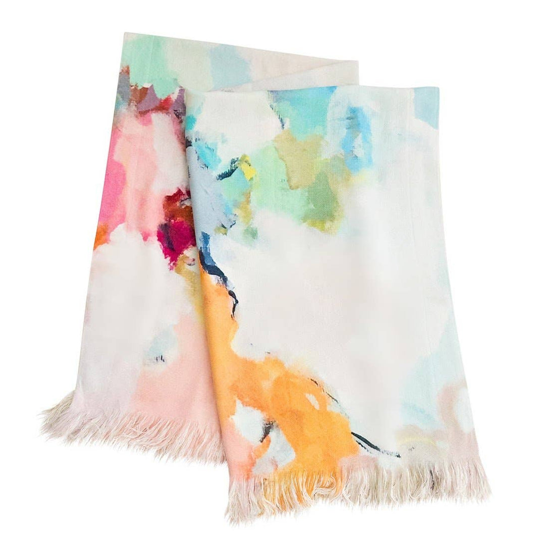 Laura Park Designs Under the Sea throw blanket with ocean-inspired marine life and blue coral patterns for home decor.