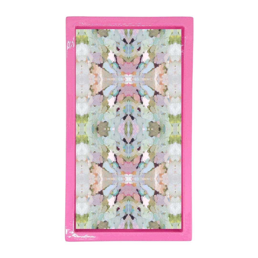 Laura Park Designs guest towel holder in a sleek metal design, perfect for bathroom or kitchen decor.