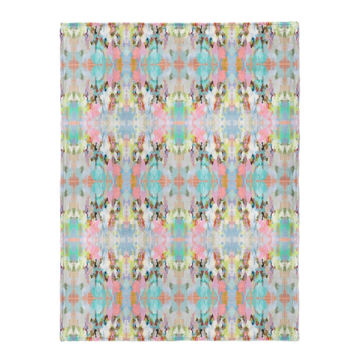 Laura Park Designs Brooks Avenue Fleece Blanket shown folded with soft, cozy fabric perfect for home comfort and decor.