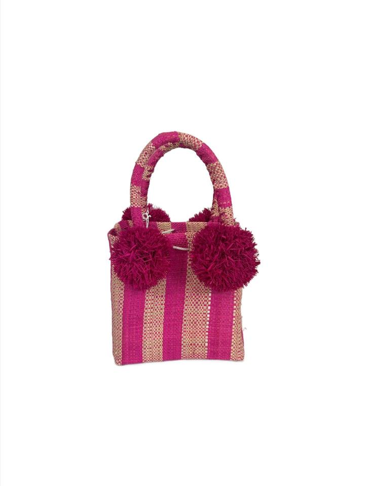 Lemon Cabana straw mini bag with woven texture and small handle, perfect as a stylish accessories piece.