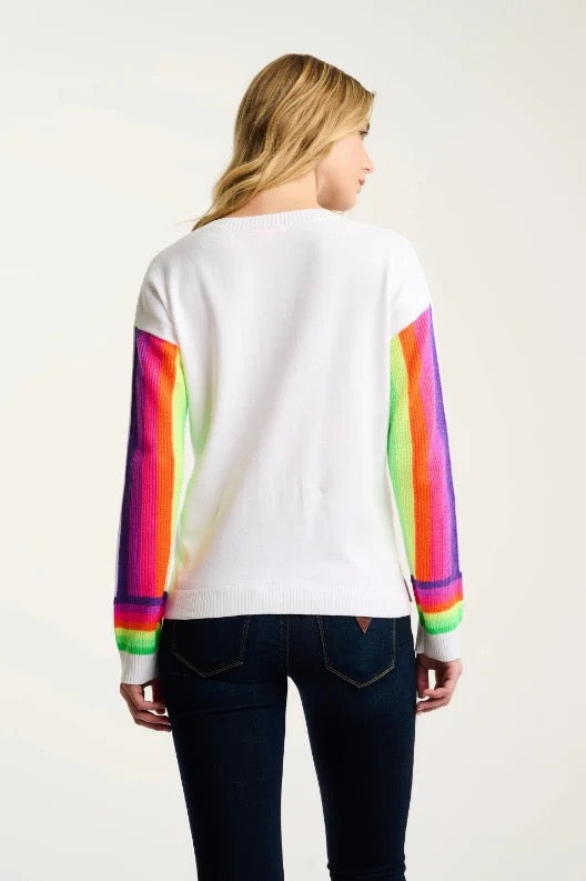 Lisa Todd International Brite Side cotton sweater, a cozy tops garment in vibrant color, showing the soft knit fabric and relaxed fit.