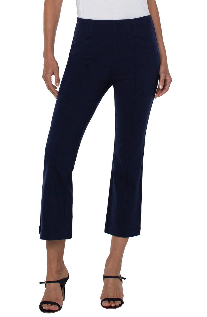 Liverpool Jeans Stella Kick Flare Pant in blue, stylish casual bottoms with a fitted waist and flared leg design.