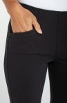Liverpool Jeans Stella 27-inch button flare pant, stylish women's bottoms with a flattering flare silhouette and button details.