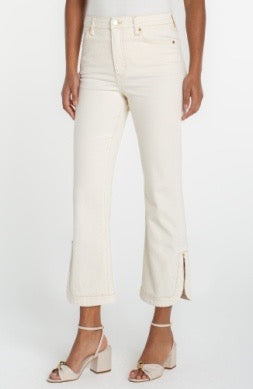 Liverpool Jeans Hannah 25.5-inch tulip hem jean bottoms featuring a stylish cut and classic denim wash.