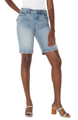 Liverpool Jeans Hire Rise Bermuda Shorts for women, casual denim bottoms with a relaxed fit and comfortable waist.