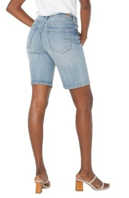 Liverpool Jeans Hire Rise Bermuda Shorts for women, casual denim bottoms with a relaxed fit and classic style.