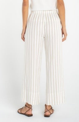 Liverpool Jeans striped tassel wide-leg pant, stylish bottoms with colorful stripes and tassel details, casual and trendy.
