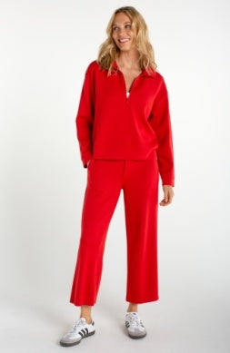Liverpool Jeans wide leg crop trousers, stylish bottoms in denim fabric with a relaxed fit and cropped length.