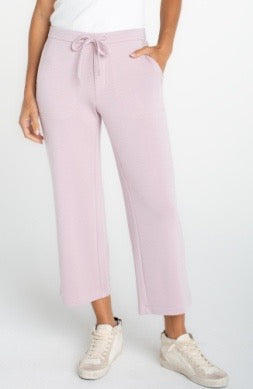 Lilac wide leg crop pants from Liverpool Jeans, stylish bottoms with a relaxed fit and cropped length, perfect for casual wear.