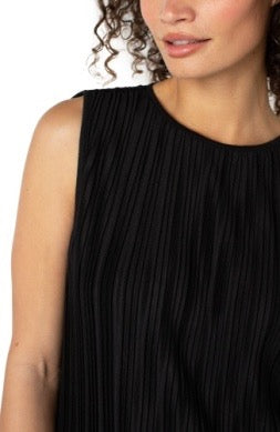 Liverpool Jeans pleated sleeveless top with a flowy design and lightweight fabric, perfect for casual and summer outfits.