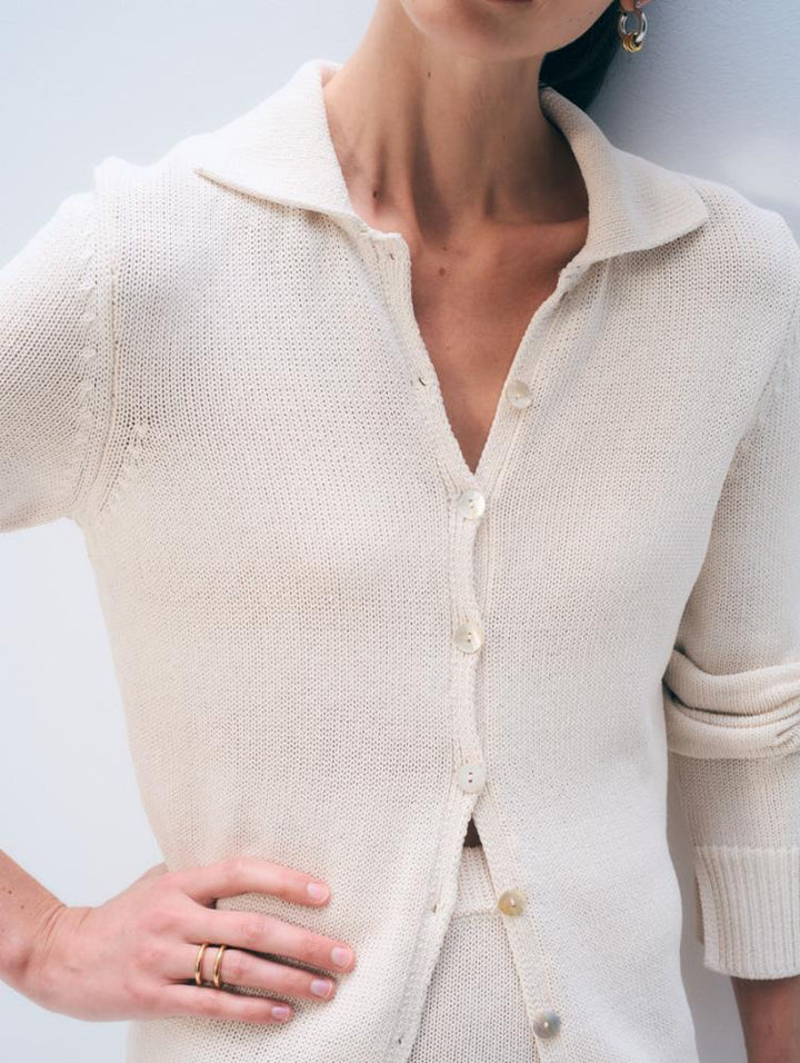 White & Warren Luxe organic cotton shirt, a stylish tops option featuring a smooth, comfortable fabric and classic design.