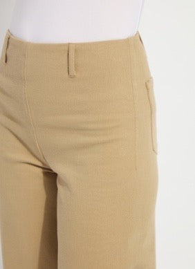Lysse Margo 26-inch crop jeans for women, showing fitted denim bottoms with a mid-rise waist and distressed hems.