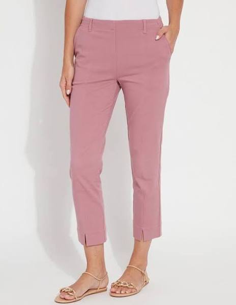 Lysse Rosalie crop trousers in lightweight fabric, featuring a tailored fit and cropped length, styled with a side zipper.
