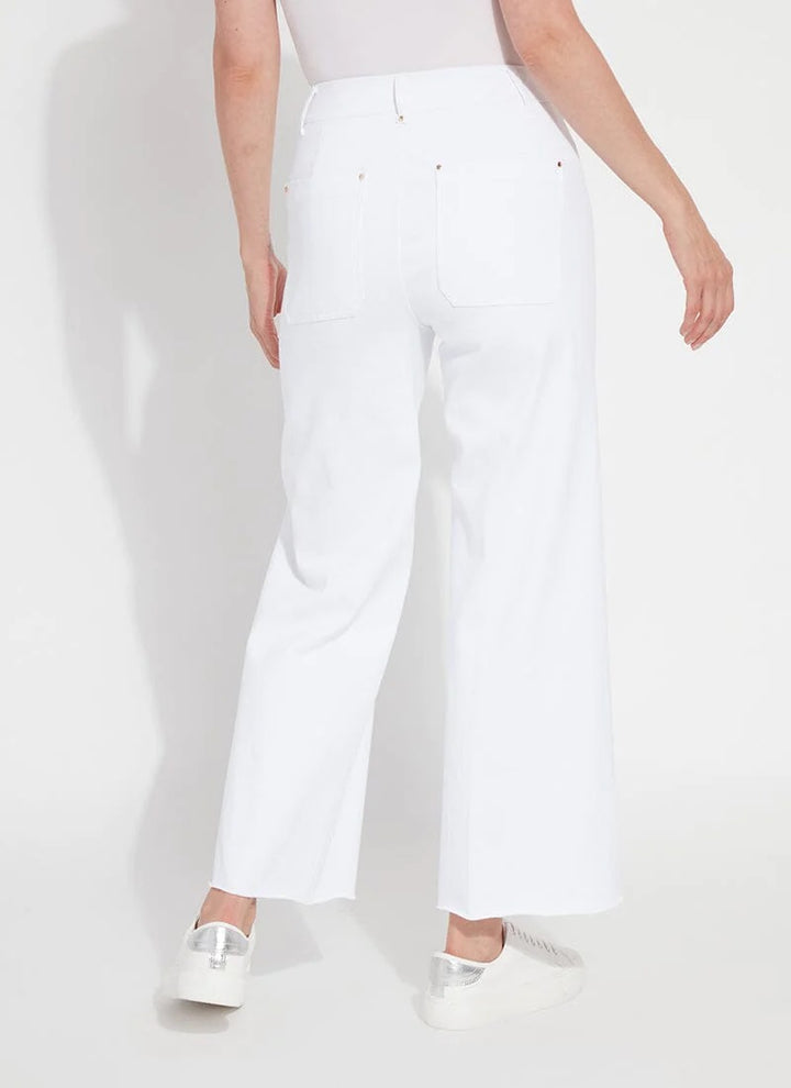 Lysse Erin Hi-Waist Wide Leg Pants shown in a beige color, featuring a high waist and flowing wide-leg design for a stylish look.