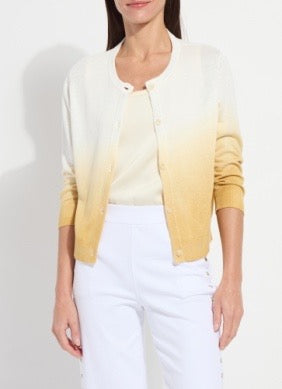 Lysse Reign Ombre Cardigan Sweater in soft gradient colors, lightweight tops with long sleeves and open-front design.