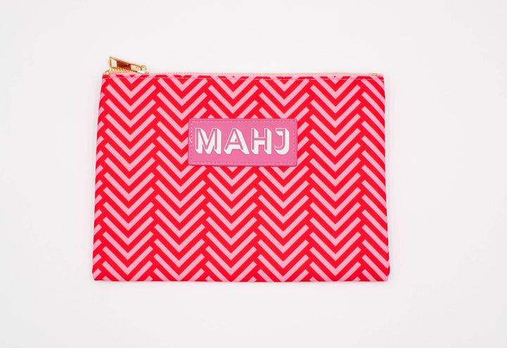 Mahjong card and accessory bag by My Fair Mahjong, featuring a compact, durable storage case for mahjong tiles and accessories.