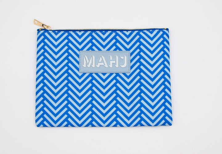 Mahjong card and accessory bag by My Fair Mahjong, compact gift storage with colorful designs and secure zipper closure.