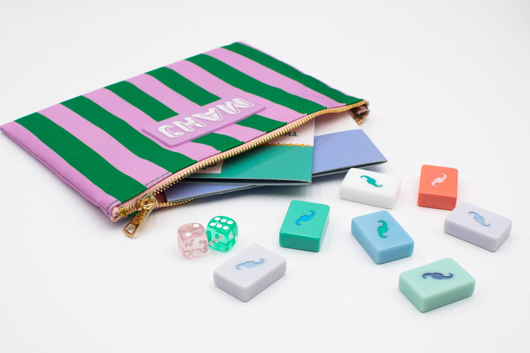 My Fair Mahjong Mahjong card and accessory bag with decorative design, ideal for storing playing cards and Mahjong accessories.
