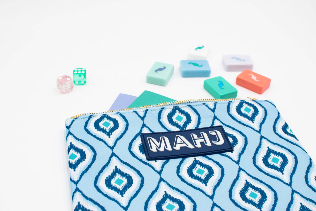 My Fair Mahjong Mahjong card and accessory bag with decorative design, ideal for storing game cards and Mahjong accessories.
