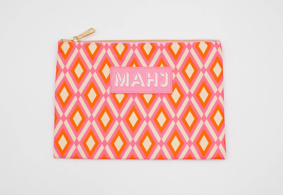 My Fair Mahjong Mahjong card and accessory bag with decorative design, ideal for storing game pieces and cards.