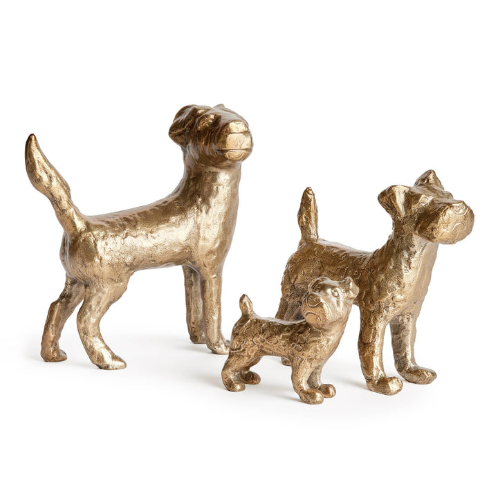 Two ceramic dog sculptures called "The Pack" by Napa Home & Garden, displayed as stylish home decor.