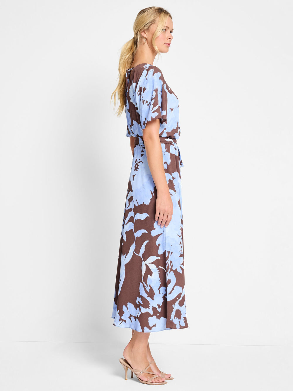 Nic & Zoe Cloud Blossom Brooke Dress featuring a floral print, lightweight fabric, and feminine silhouette.