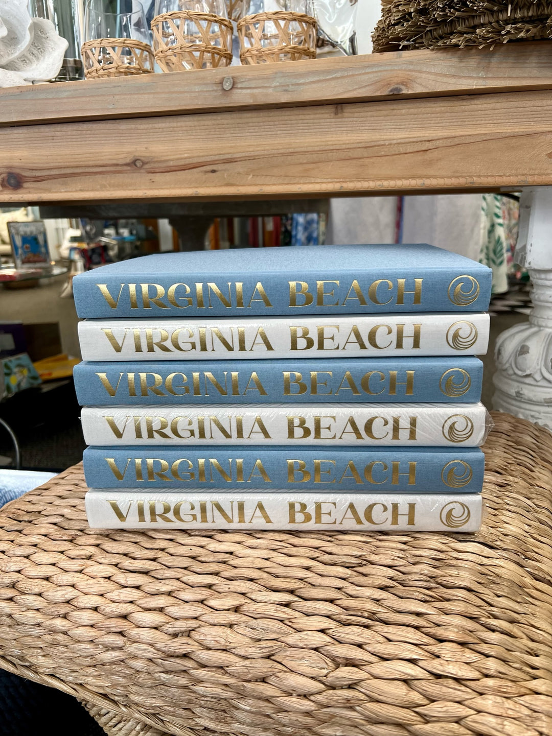 Virginia Beach book by Pastel Proper, featuring a colorful home decor design with coastal-themed illustrations.