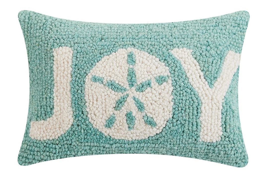Joy Sand Dollar Pillow from Peking Handicraft, INC, featuring a decorative home pillow with sand dollar design and neutral tones.