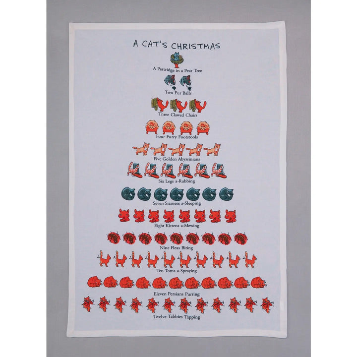Christmas-themed dish towel from Peking Handicraft, INC featuring festive holiday patterns and vibrant colors for home decor.