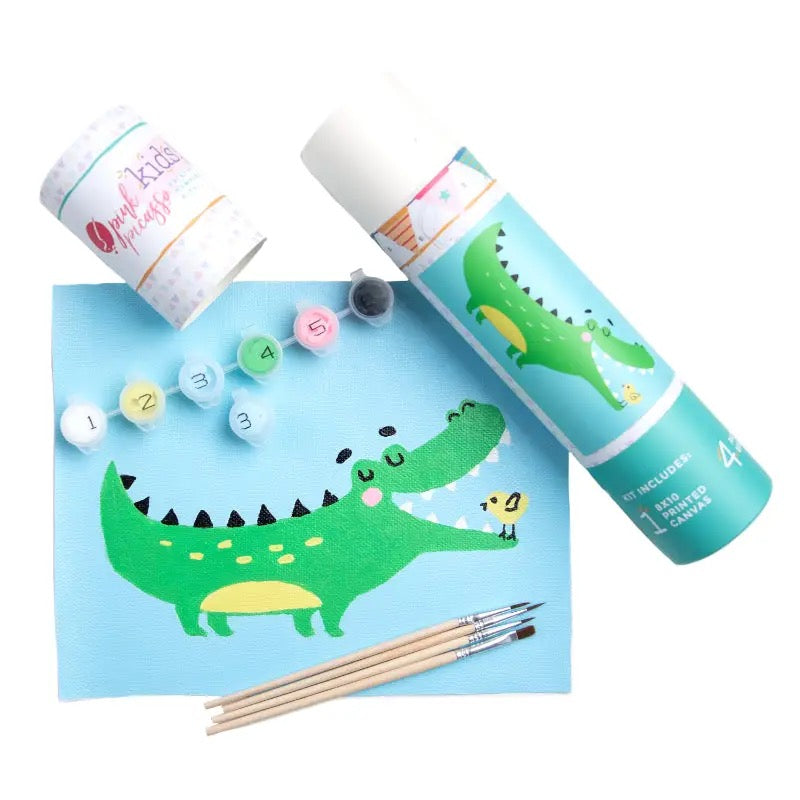 Pink Picasso Lator Gator Paint Kit gift set with colorful paints and accessories for creative arts and crafts.