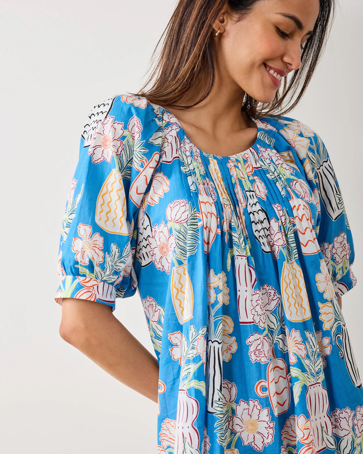 Print Fresh Raina Antique Vases print dress with a floral vintage-inspired pattern and flowing silhouette.