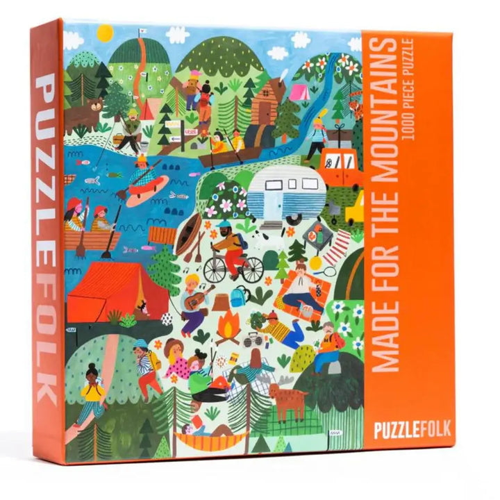 Made for the Mountains Puzzle by Puzzlefolk, featuring a scenic mountain landscape with vibrant colors and intricate design.