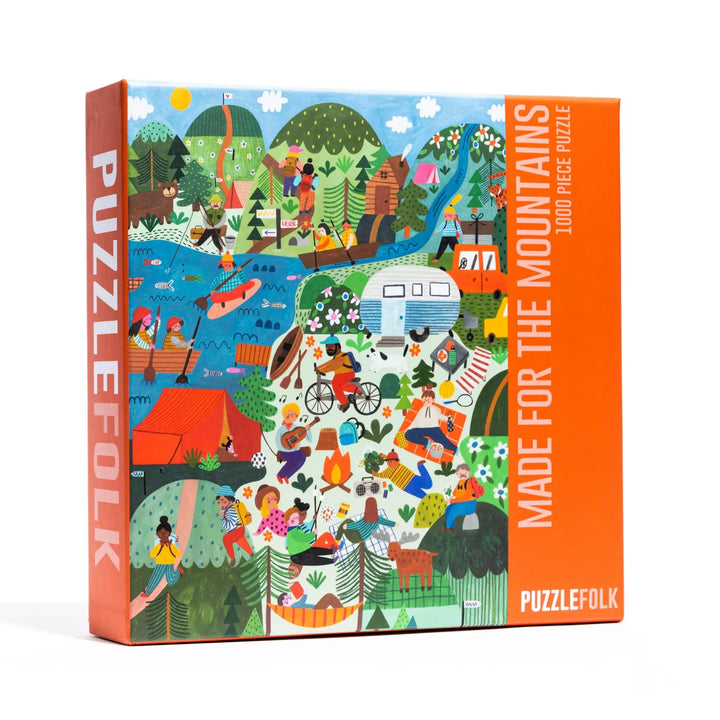 Puzzlefolk Made for the Mountains puzzle featuring scenic mountain imagery, perfect as a gift for puzzle enthusiasts.