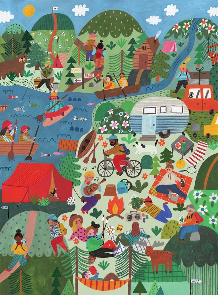 Puzzlefolk Made for the Mountains gift puzzle featuring scenic mountain design and colorful imagery, perfect for outdoor enthusiasts.