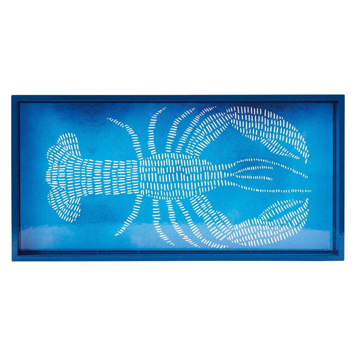 Oblong art tray by Rockflowerpaper, featuring a colorful, abstract design perfect for home decor or serving.