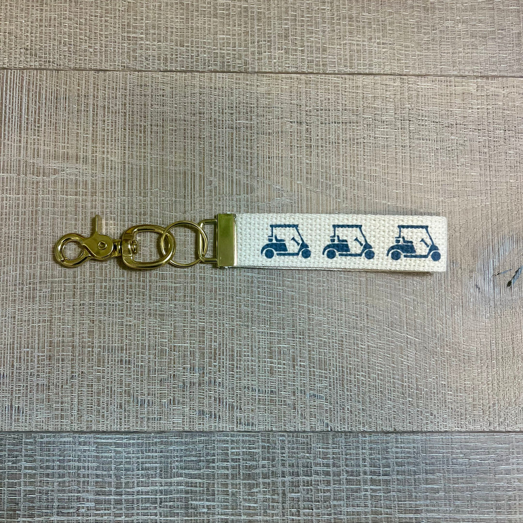 Rustic Marlin local key fobs gift set featuring decorative leather keychains with rustic accents and keyring attachments.