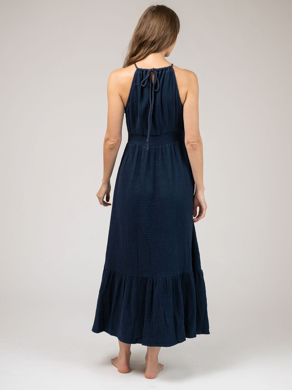 Jenna Dress | Navy Gauze