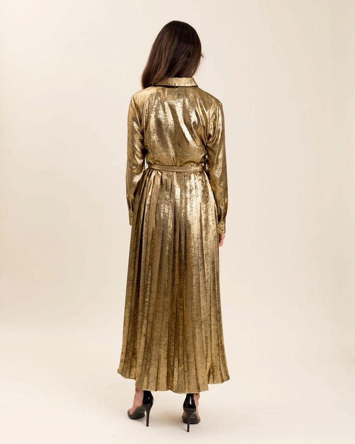 Sedge Adair bronze dress featuring a stylish, flowing design with elegant fabric and a flattering fit.