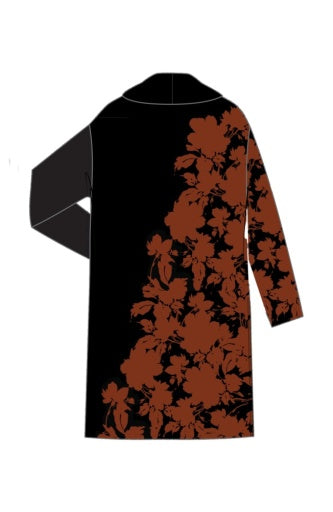 Liverpool Jeans long sleeve open front shawl sweater coat, stylish and cozy tops with a draped open front design.