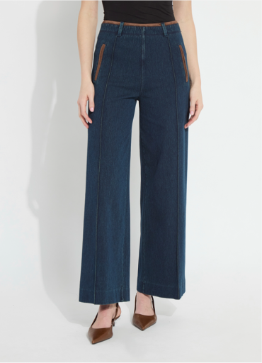 Angelica Pintuck Wide Denim