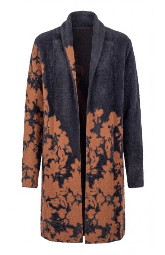 Liverpool Jeans long sleeve open front shawl sweater coat, stylish and cozy tops with draped design and soft fabric.