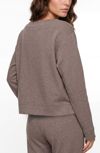 Liverpool Jeans long sleeve boatneck top, stylish navy shirt with a boat neckline, perfect for casual or office wear.